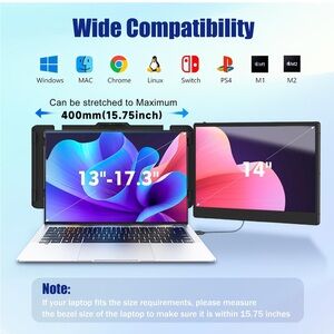 14" Portable Monitor for Laptops